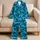 Blue Cosmic Waves for Dreamy Lounge Nights and Relaxed Weekend Comfort for Men Satin Pajamas Set - 5