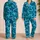 Blue Cosmic Waves for Dreamy Lounge Nights and Relaxed Weekend Comfort for Men Satin Pajamas Set - 2