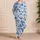 Blue Seaside Palms And Starfish For Relaxed Coastal Vacation Style Satin Pajamas Set - 4