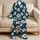 Navy Hibiscus and Tropical Flowers for Relaxed Beach Vacations and Island Getaways Satin Pajamas Set - 5