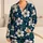 Navy Hibiscus and Tropical Flowers for Relaxed Beach Vacations and Island Getaways Satin Pajamas Set - 1