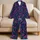 Magenta Leaves and Coral Berries for Cozy Lounging and Relaxed Evenings for Men Satin Pajamas Set - 5
