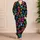 Colorful Neon Skull Art for Beach Vacations and Bold Streetwear Style Satin Pajamas Set - 4