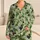 Blackberry Blossom and Green Leaf Botanical Motif for Relaxed Nature Lovers Satin Pajamas Set - 1