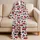 Red Lips and Cat-Eye Sunglasses for Playful Lounging and Relaxed Weekends Satin Pajamas Set - 5