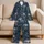 Surreal Smoke Skull Motifs for Alternative Lounge Style and Dark Aesthetic Fans Satin Pajamas Set - 5
