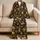 Golden Stone Ovals for Refined Lounge Style and Relaxed Evening Comfort at Home Satin Pajamas Set - 5