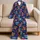 Vibrant Floral Sugar Skulls for Day of the Dead Festive Lounge and Vacation Style Satin Pajamas Set - 5