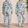 Blue Coastal Palms and Seashells for Relaxed Island Getaways and Sunny Beach Escapes Satin Pajamas Set - 2