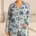 Blue Coastal Palms and Seashells for Relaxed Island Getaways and Sunny Beach Escapes Satin Pajamas Set - 1