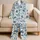 Blue Coastal Palms and Seashells for Relaxed Island Getaways and Sunny Beach Escapes Satin Pajamas Set - 5