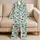 Tropical Palm Trees, Sailboats and Blue Waves for Relaxed Summer Coastal Living Style Satin Pajamas Set - 5