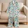 Coastal Waves, Sailboats And Shells For Relaxed Seaside Vacation Days And Ocean Lovers Satin Pajamas Set - 5