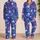 Patriotic Red White Blue Stars for Festive Lounging and Fourth of July Gifting Satin Pajamas Set - 2