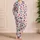 Red and Navy Star Waves for Festive Lounging and Relaxed Nights at Home for Him Satin Pajamas Set - 4