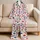 Red and Navy Star Waves for Festive Lounging and Relaxed Nights at Home for Him Satin Pajamas Set - 5