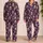 Ivory Skull and Crossbones on Deep Plum for Beach Days and Relaxed Gothic Summer Style Satin Pajamas Set - 2