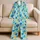 Blue And Gold Birthday Balloons For Cheerful Celebration And Cozy Nights Satin Pajamas Set - 5