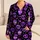 Purple Skull Motifs for Spooky Beach Nights and Relaxed Coastal Lounging for Him Satin Pajamas Set - 1