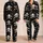 Ivory Skull And Crossbones Motifs For Coastal Lounging And Relaxed Summer Days Satin Pajamas Set - 2