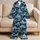 Moonlit Winter Forest and Snowflakes for Cozy Holiday Evenings and Fireside Lounging Satin Pajamas Set - 5
