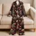 Ivory Skulls and Crimson Blossoms for Dark Gothic Nights and Relaxed Everyday Lounging Satin Pajamas Set - 5