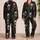 Oversized Monochrome Skull Motifs for Gothic Lounge Nights and Dark Style Enthusiasts Satin Pajamas Set - 2