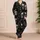 Oversized Monochrome Skull Motifs for Gothic Lounge Nights and Dark Style Enthusiasts Satin Pajamas Set - 4