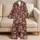 Burgundy Paisley and Daisy Motifs for Relaxed Evenings and Weekend Lounging Satin Pajamas Set - WDEIJENWWM