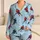 Hockey Skaters on Icy Blue Rink Lines for Cozy Winter Lounging and Game-Day Fans Satin Pajamas Set - 1