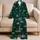 Icy Cyan Snowflakes and Falling Stars for Cozy Winter Nights and Seasonal Gifting Satin Pajamas Set - 5