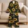 Golden Sunflowers And Starlight For Cozy Nights And Relaxed Weekend Lounging At Home Satin Pajamas Set - 5