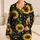 Golden Sunflowers And Starlight For Cozy Nights And Relaxed Weekend Lounging At Home Satin Pajamas Set - 1