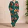 Tropical Hibiscus and Teal Foliage for Colorful Relaxed Everyday Lounging Satin Pajamas Set - vh7e0_8-nf