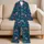 Iridescent Deep-Sea Creatures for Coastal Getaways and Relaxed Weekend Lounging Satin Pajamas Set - 5