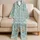 Ivory Baroque Scrollwork for Seaside Getaways and Relaxed Coastal Living Satin Pajamas Set - 5