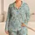 Ivory Baroque Scrollwork for Seaside Getaways and Relaxed Coastal Living Satin Pajamas Set - 1