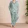 Ivory Baroque Scrollwork for Seaside Getaways and Relaxed Coastal Living Satin Pajamas Set - 4