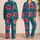 Vibrant Tropical Hibiscus Blooms for Sunny Beach Escapes and Colorful Summer Getaways Satin Pajamas Set - 2