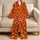 Golden French Fries and Ketchup Tones for Cozy Movie Nights and Casual Lounging Satin Pajamas Set - 5