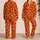 Golden French Fries and Ketchup Tones for Cozy Movie Nights and Casual Lounging Satin Pajamas Set - 2