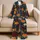 Golden Orange and Ivory Roses for Cozy Evenings and Relaxed Elegant Botanical Style Satin Pajamas Set - 5