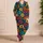 Vibrant Teal Garden Daisies for Relaxed Evenings and Colorful At-Home Style Gifts Satin Pajamas Set - 4