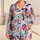 Playful Pink Flower Faces for Breezy Beach Days and Relaxed Coastal Weekends Satin Pajamas Set - 1