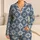 Blue Quatrefoil Floral Motifs for Relaxed Coastal Lounging and Summer Getaways Style Satin Pajamas Set - 1