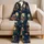 Moonlit Butterfly And Full Moon Botanicals For Summer Beach And Coastal Night Escapes Satin Pajamas Set - 8NT4XLKTC9
