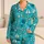 Lake Blue Nautical Sailboats and Ocean Icons for Seaside Getaways and Coastal Living Satin Pajamas Set - 1
