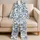 Blue Coastal Seaside Sketches for Relaxing Beach Getaways and Carefree Summer Travel Satin Pajamas Set - 5