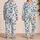 Blue Coastal Seaside Sketches for Relaxing Beach Getaways and Carefree Summer Travel Satin Pajamas Set - 2