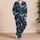 Iridescent Moth and Starry Sky Art for Dreamy Summer Beach Escapes Satin Pajamas Set - 4